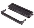 IDC Connector, Right Angle, Socket, Black, 1A, Contacts - 40